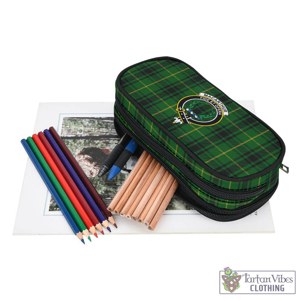 Tartan Vibes Clothing MacArthur Tartan Pen and Pencil Case with Family Crest
