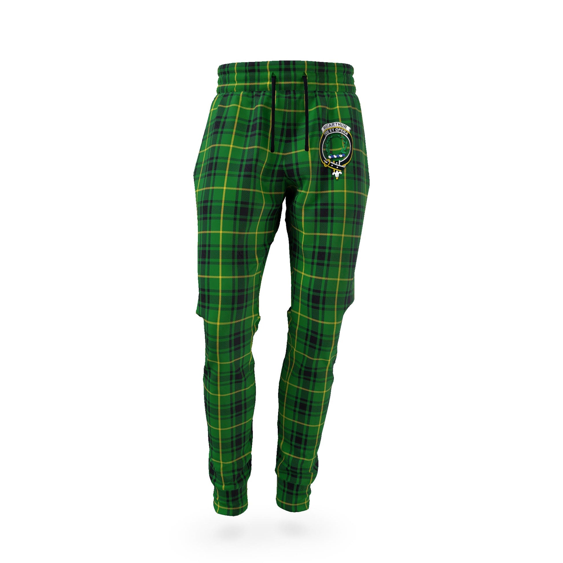 MacArthur (McArthur) Tartan Joggers Pants with Family Crest - Tartan Vibes Clothing
