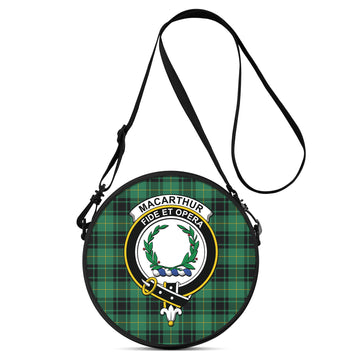 MacArthur Ancient Tartan Round Satchel Bags with Family Crest