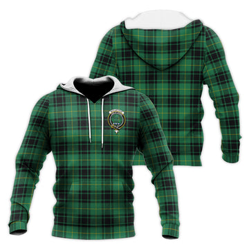 MacArthur Ancient Tartan Knitted Hoodie with Family Crest