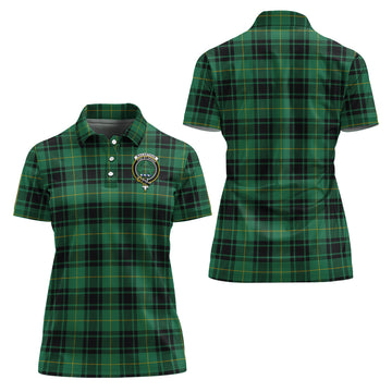 MacArthur Ancient Tartan Polo Shirt with Family Crest For Women