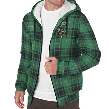 MacArthur Ancient Tartan Sherpa Hoodie with Family Crest