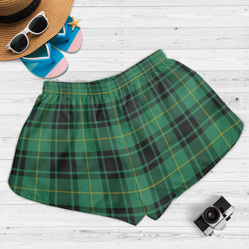 MacArthur Ancient Tartan Womens Shorts with Family Crest
