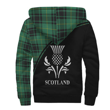 MacArthur Ancient Tartan Sherpa Hoodie with Family Crest Curve Style