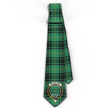 MacArthur Ancient Tartan Classic Necktie with Family Crest