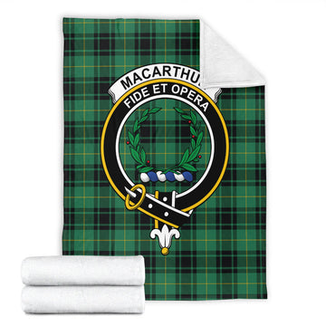 MacArthur Ancient Tartan Blanket with Family Crest