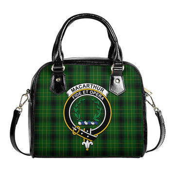 MacArthur Highland Tartan Shoulder Handbags with Family Crest
