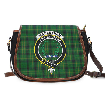 MacArthur Highland Tartan Saddle Bag with Family Crest