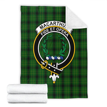 MacArthur Highland Tartan Blanket with Family Crest