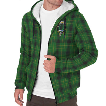 MacArthur Highland Tartan Sherpa Hoodie with Family Crest