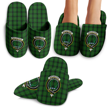 MacArthur Highland Tartan Home Slippers with Family Crest