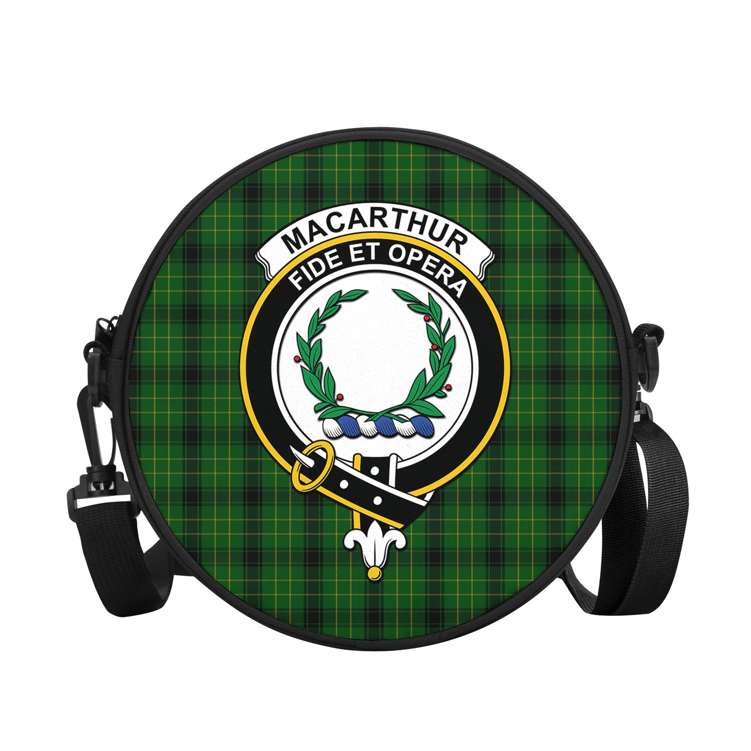 macarthur-highland-tartan-round-satchel-bags-with-family-crest