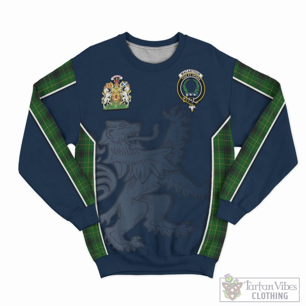 Tartan Vibes Clothing MacArthur Highland Tartan Sweater with Family Crest and Lion Rampant Vibes Sport Style
