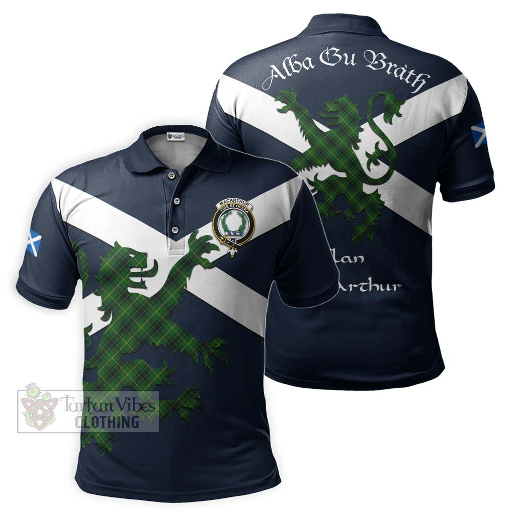 Tartan Vibes Clothing MacArthur (McArthur) Tartan Lion Rampant Polo Shirt – Proudly Display Your Heritage with Alba Gu Brath and Clan Name