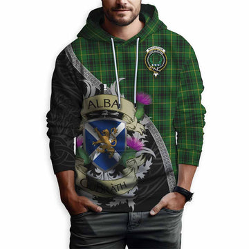 MacArthur (McArthur) Tartan Family Crest Hoodie Lion Rampant Royal Thistle Shield Celtic Inspired