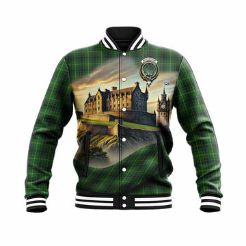 MacArthur (McArthur) Tartan Family Crest Baseball Jacket with Scottish Ancient Castle Style