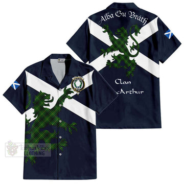 MacArthur (McArthur) Tartan Lion Rampant Hawaiian Shirt Proudly Display Your Heritage with Alba Gu Brath and Clan Name