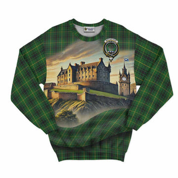 MacArthur (McArthur) Tartan Family Crest Sweatshirt with Scottish Ancient Castle Style