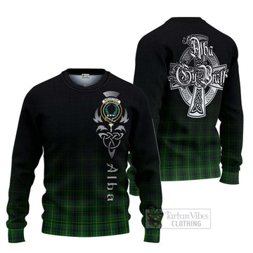 Tartan Vibes Clothing MacArthur (McArthur) Tartan Knitted Sweater Featuring Alba Gu Brath Family Crest Celtic Inspired