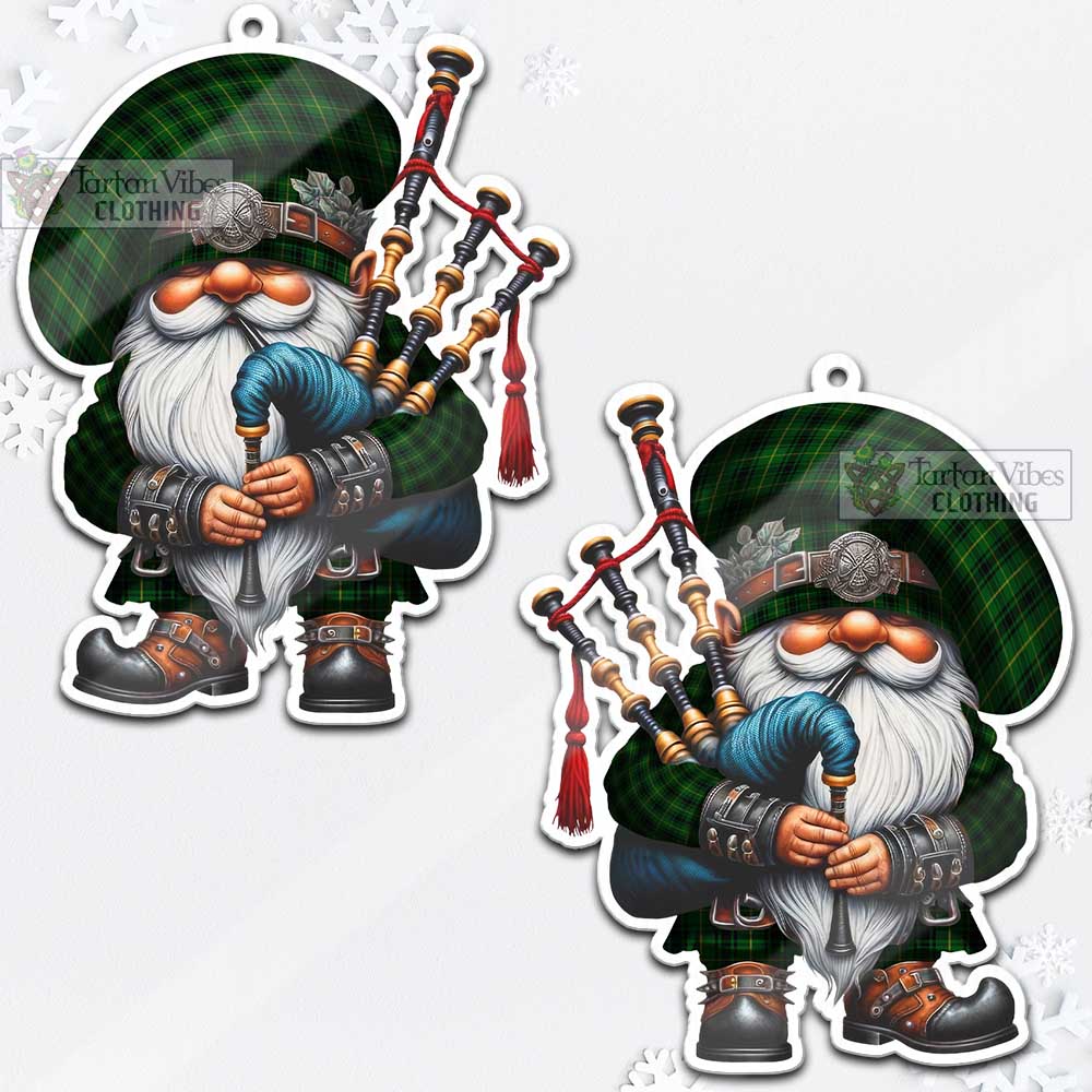 Tartan Vibes Clothing MacArthur (McArthur) Tartan Badpiper Gnome Christmas Ornament