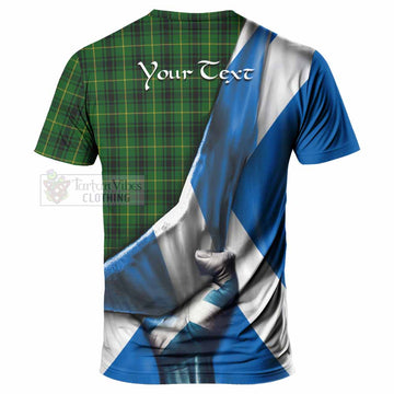 Tartan Vibes Clothing MacArthur (McArthur) Tartan T-Shirt with Family Crest Scotland Patriotic Style
