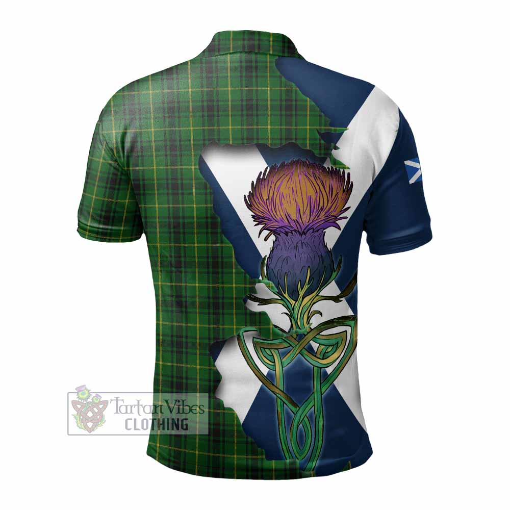 Tartan Vibes Clothing MacArthur (McArthur) Tartan Family Crest Polo Shirt Scottish Thistle Celtic Inspired