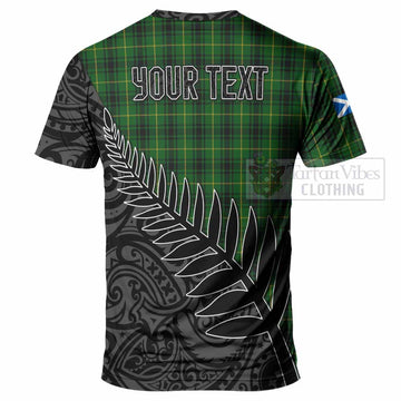 MacArthur (McArthur) Crest Tartan T-Shirt with New Zealand Silver Fern Half Style