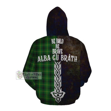 MacArthur (McArthur) Tartan Family Crest Cotton Hoodie Alba Gu Brath Be Brave Lion Ancient Style