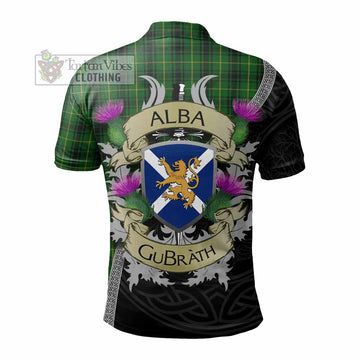 MacArthur (McArthur) Tartan Family Crest Polo Shirt Lion Rampant Royal Thistle Shield Celtic Inspired