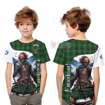 MacArthur (McArthur) Crest Tartan Kid T-Shirt Inspired by the Freedom of Scottish Warrior
