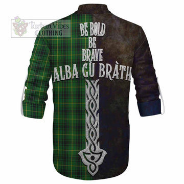 MacArthur (McArthur) Tartan Family Crest Ghillie Kilt Shirt Alba Gu Brath Be Brave Lion Ancient Style