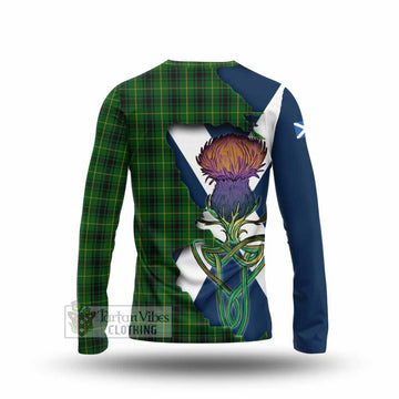 MacArthur (McArthur) Tartan Family Crest Long Sleeve T-Shirt Scottish Thistle Celtic Inspired