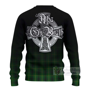 Tartan Vibes Clothing MacArthur (McArthur) Tartan Knitted Sweater Featuring Alba Gu Brath Family Crest Celtic Inspired