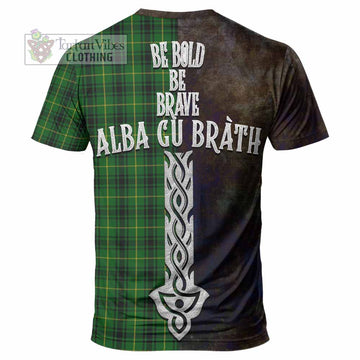 MacArthur (McArthur) Tartan Family Crest T-Shirt Alba Gu Brath Be Brave Lion Ancient Style