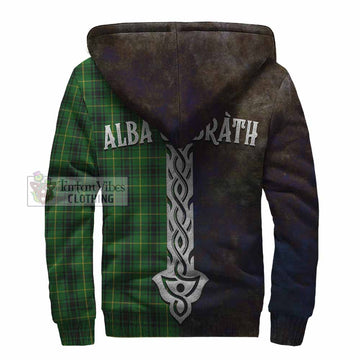 MacArthur (McArthur) Tartan Family Crest Sherpa Hoodie Alba Gu Brath Be Brave Lion Ancient Style