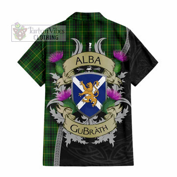 MacArthur (McArthur) Tartan Family Crest Hawaiian Shirt Lion Rampant Royal Thistle Shield Celtic Inspired