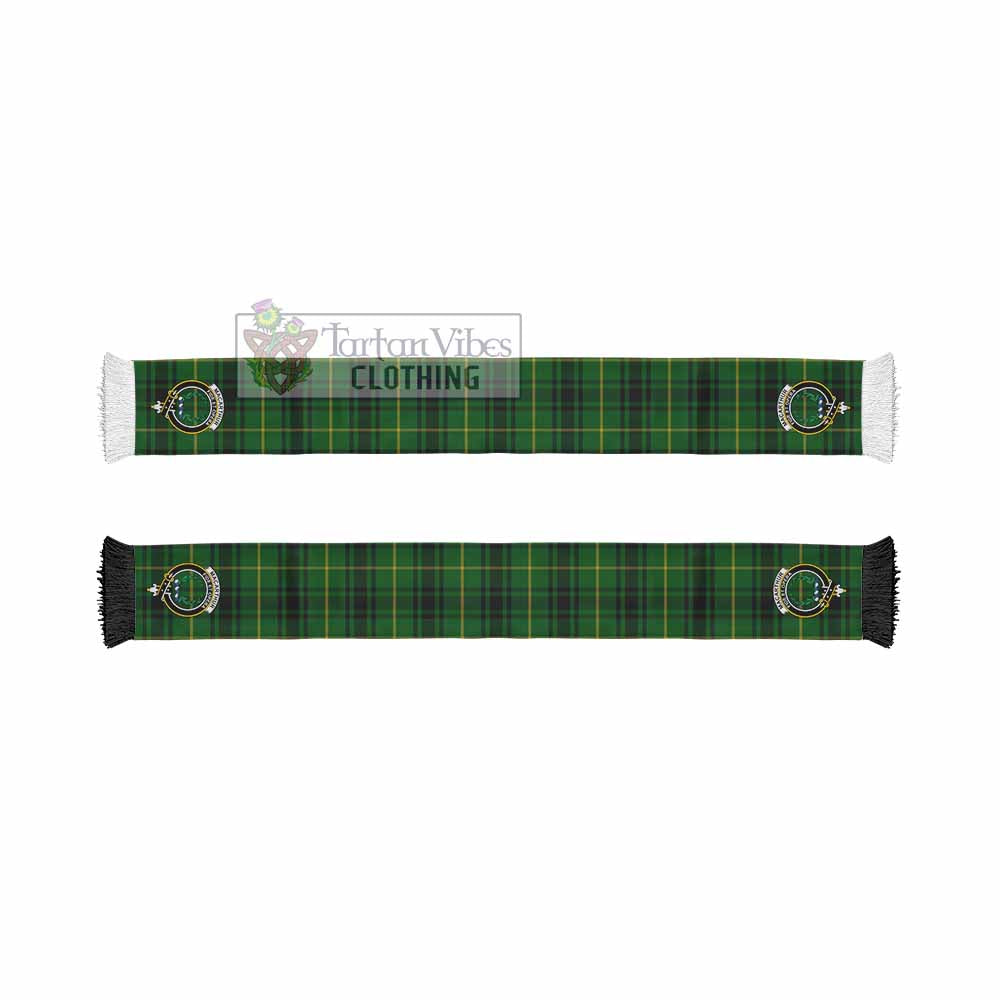 Tartan Vibes Clothing MacArthur (McArthur) Tartan Ruffneck Scarf with Family Crest