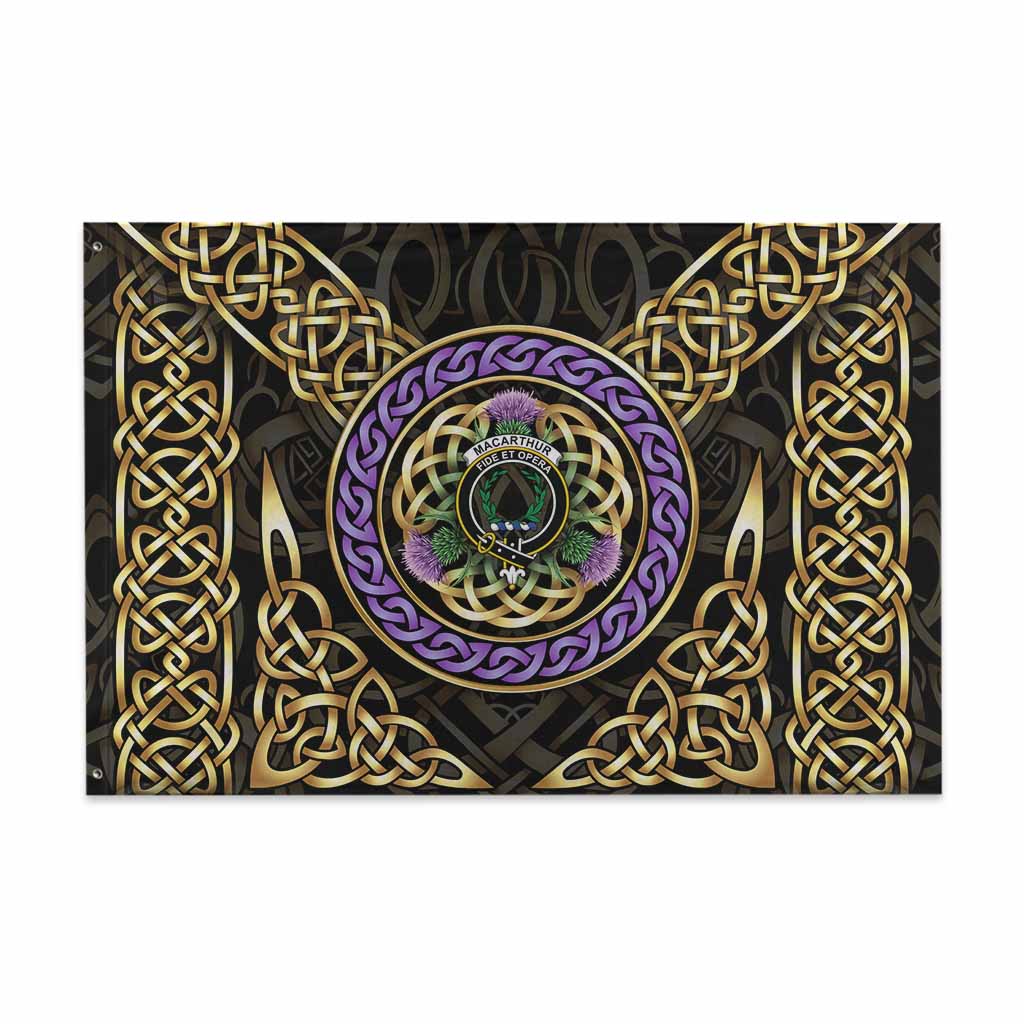 MacArthur (McArthur) Clan Crest House Flag Celtic Scottish Thistle 48*72 inch (120*180 cm) - Tartan Vibes Clothing