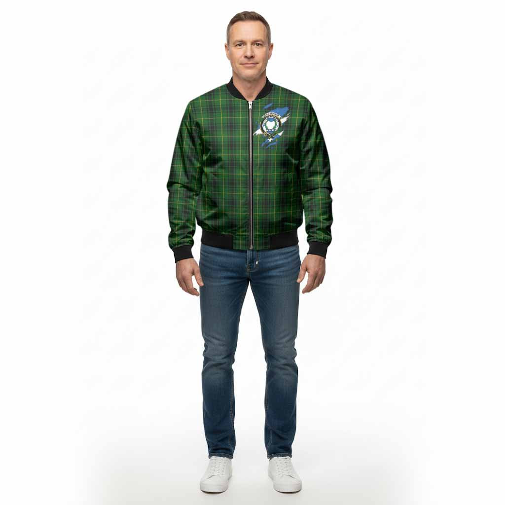 MacArthur (McArthur) Clan Crest In Me Tartan Bomber Jacket Scotland Flag Style