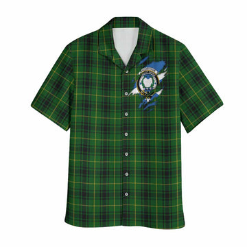 MacArthur (McArthur) Clan Crest In Me Tartan Hawaiian Shirt Scotland Flag Style