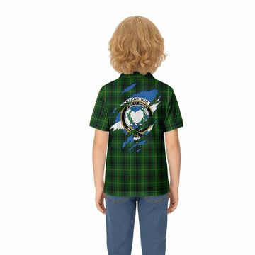 MacArthur (McArthur) Clan Crest In Me Tartan Kid Polo Shirt Scotland Flag Style