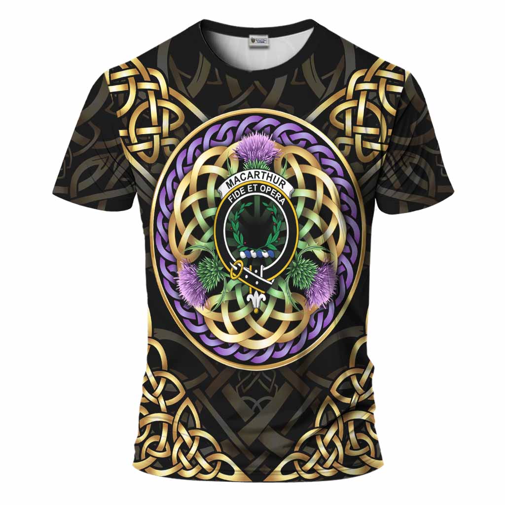 MacArthur (McArthur) Clan Crest T-Shirt Celtic Scottish Thistle