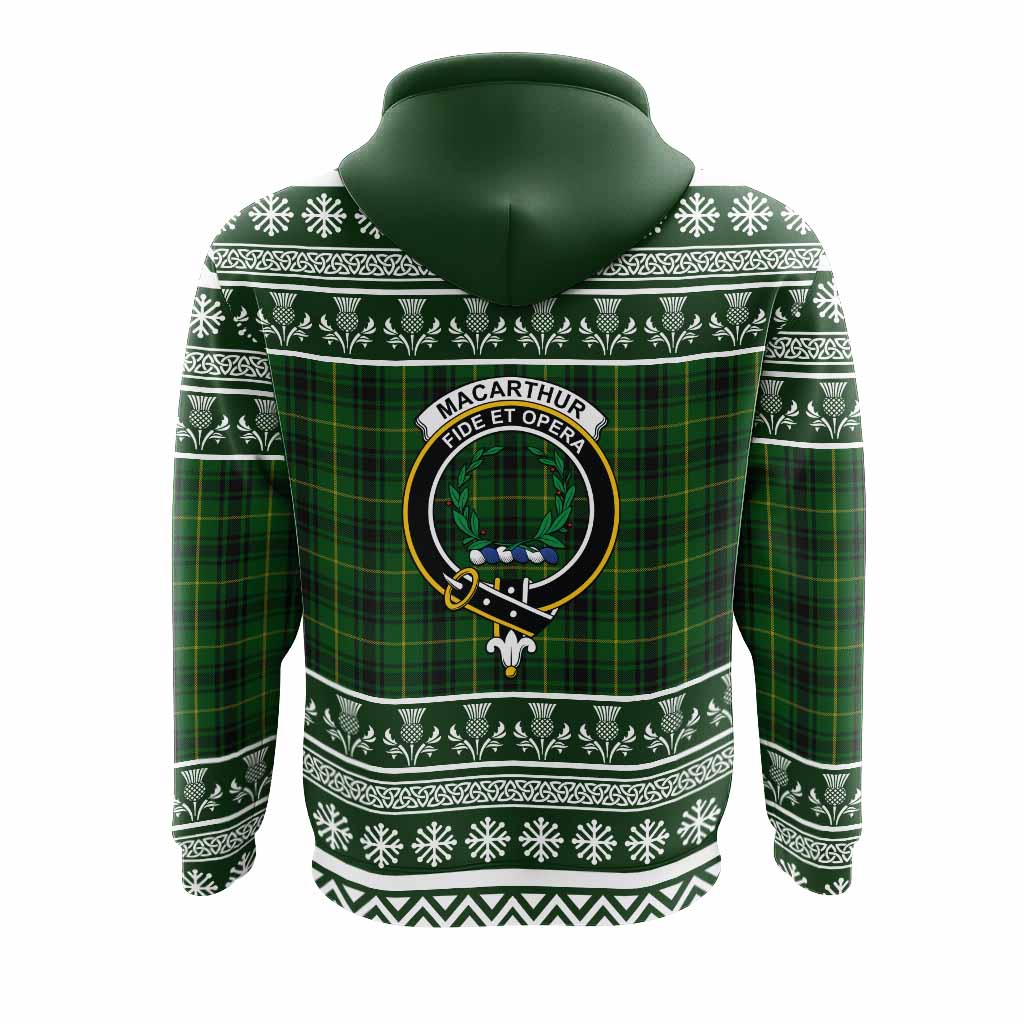 MacArthur (McArthur) Clan Tartan Christmas Hoodie with Family Crest - Tartan Vibes Clothing