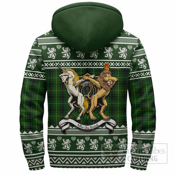 MacArthur (McArthur) Clan Tartan Crest Christmas Fleece Hoodie Coat of Arms Funny Style