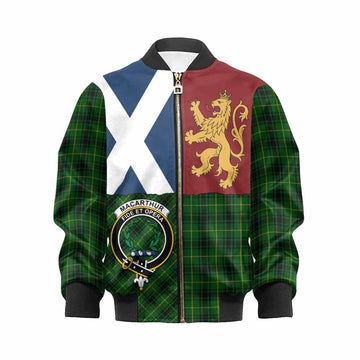 MacArthur (McArthur) Crest Tartan Kid Bomber Jacket with Lion Rampant Saltire Style