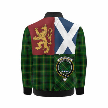 MacArthur (McArthur) Crest Tartan Kid Bomber Jacket with Lion Rampant Saltire Style