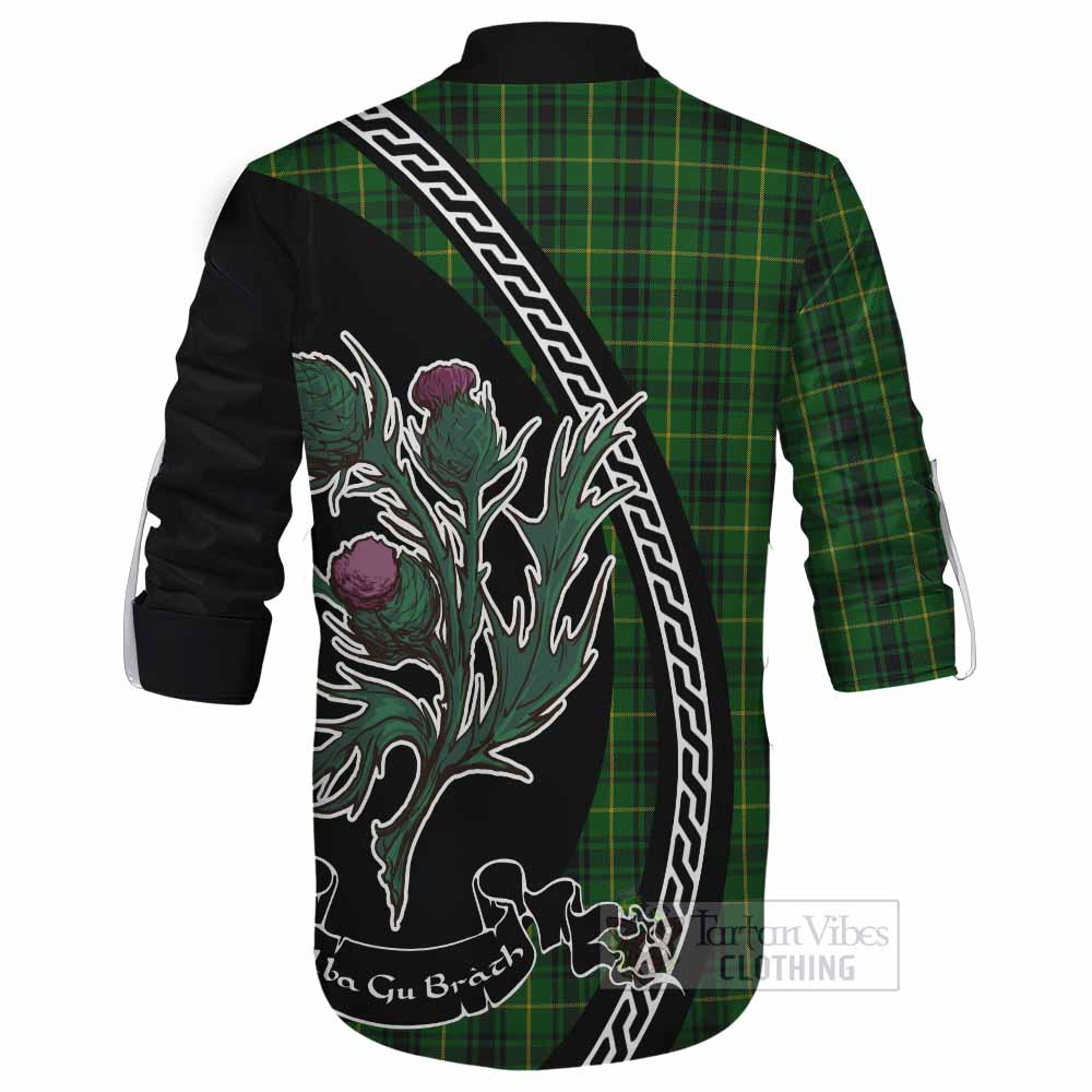 MacArthur (McArthur) Family Crest Tartan Ghillie Shirt Alba Thistle Inspired - Tartan Vibes Clothing