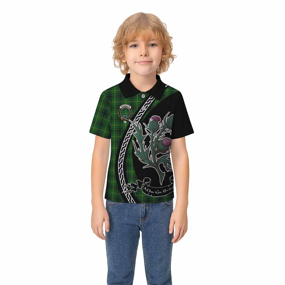 MacArthur (McArthur) Family Crest Tartan Kid Polo Shirt Alba Thistle Inspired - Tartan Vibes Clothing