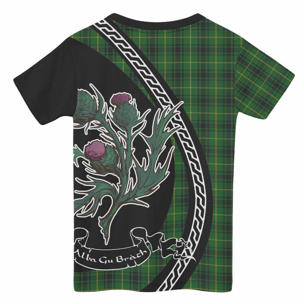 MacArthur (McArthur) Family Crest Tartan Kid T-shirt Alba Thistle Inspired - Tartan Vibes Clothing