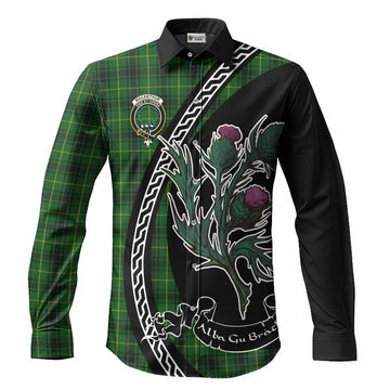 MacArthur (McArthur) Family Crest Tartan Long Sleeve Button Shirts Alba Thistle Inspired